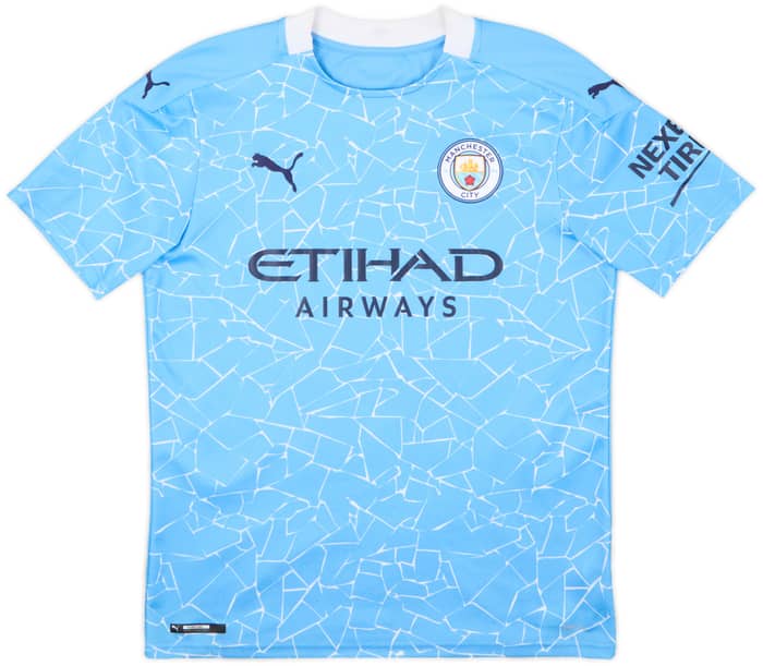 2020-21 Manchester City Home Shirt Kun Aguero #10 - 9/10 - (M)