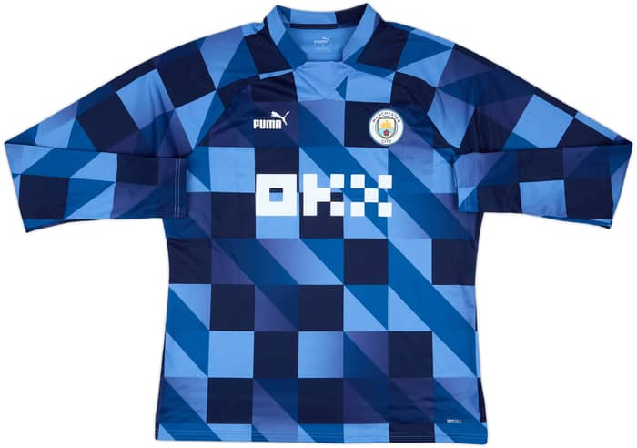 2022-23 Manchester City Puma Pre Match Sweat Top - 8/10 - (XL)