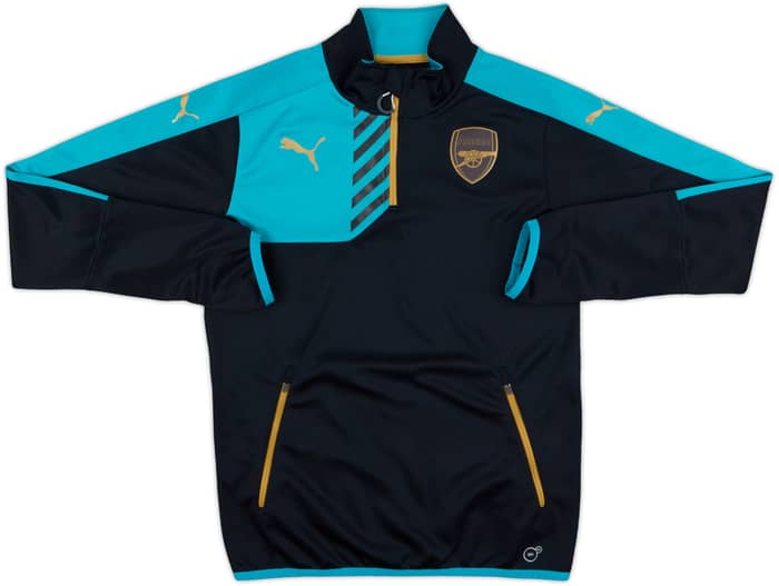 2015-16 Arsenal Puma 1/4 Zip Sweat Top - 10/10 - (S)