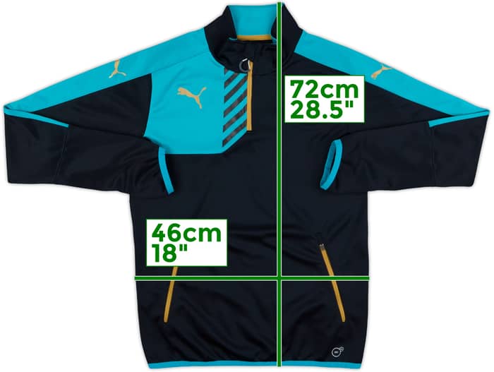 2015-16 Arsenal Puma 1/4 Zip Sweat Top - 10/10 - (S)