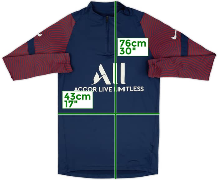 2020-21 Paris Saint-Germain Nike 1/4 Zip Drill Top - 6/10 - (S)