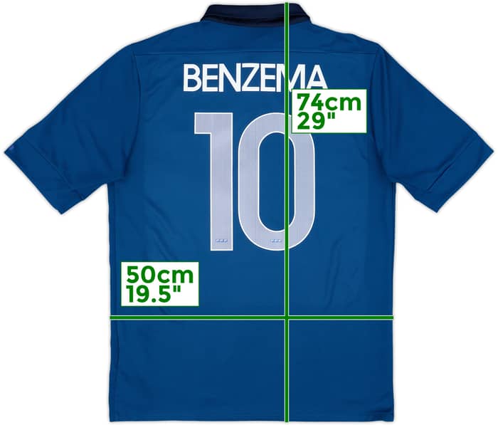 2011-12 France Home Shirt Benzema #10 - 8/10 - (L)