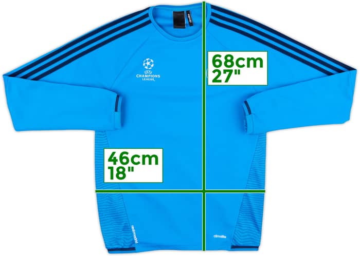 2015-16 Real Madrid CL adidas Drill Top - 9/10 - (S)