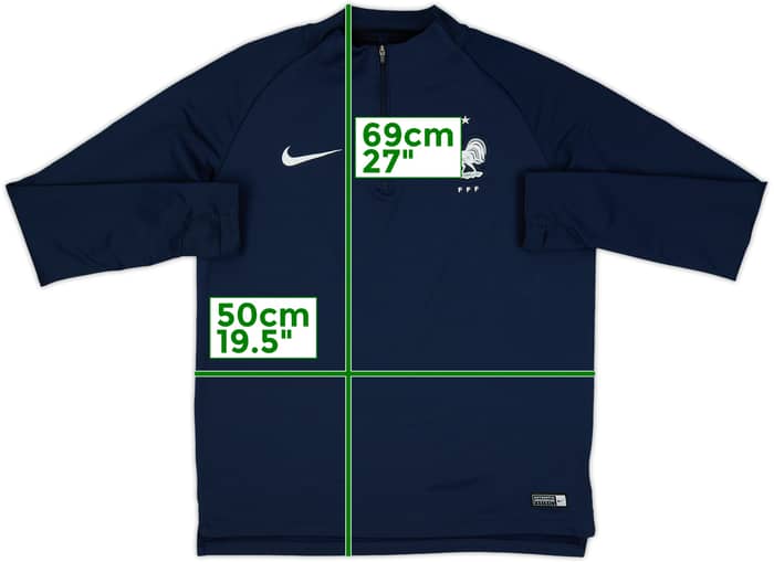 2018-19 France Nike 1/4 Zip Drill Top - 8/10 - (M)
