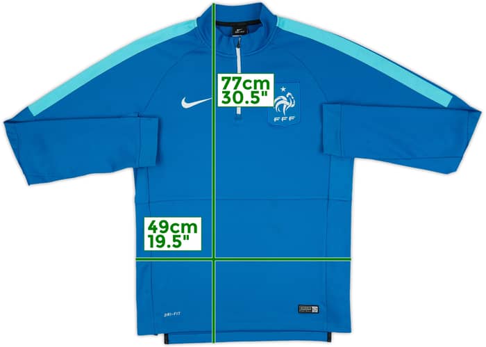 2015-16 France Nike 1/4 Zip Drill Top - 5/10 - (M)