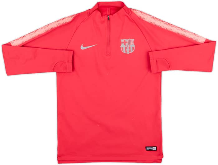 2018-19 Barcelona Nike 1/4 Zip Sweat Top - 7/10 - (S)