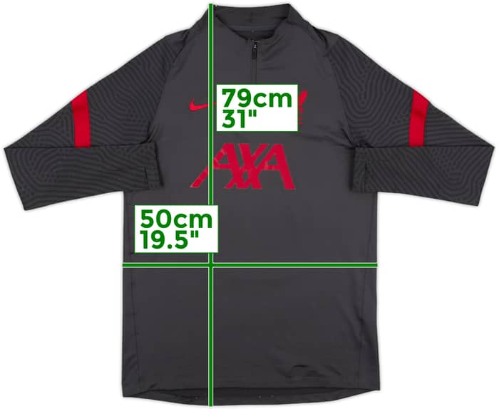 2020-21 Liverpool Nike 1/4 Zip Sweat Top - 7/10 - (M)
