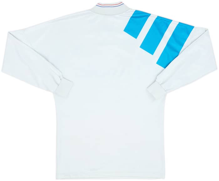 1991-92 Olympique Marseille Home L/S Shirt - 8/10 - (S)