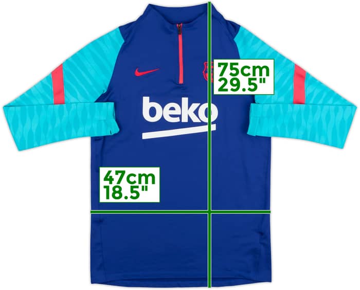 2020-21 Barcelona Nike 1/4 Zip Sweat Top - 7/10 - (M)
