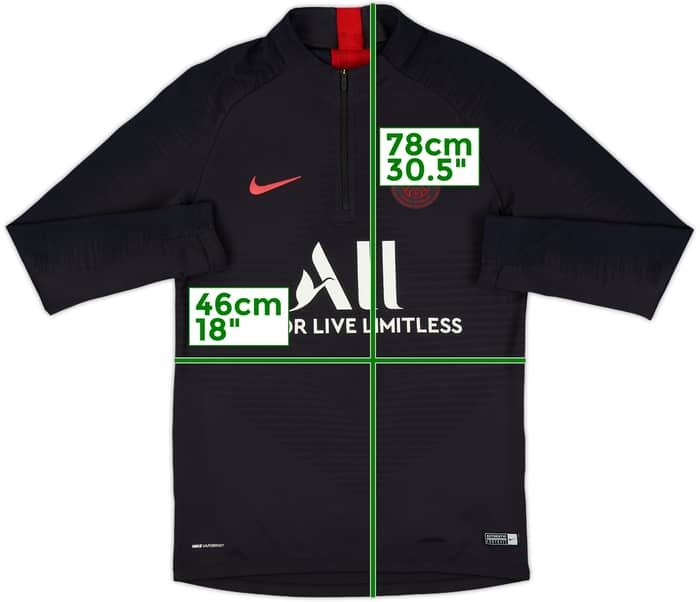 2019-20 Paris Saint-Germain Nike Vaporknit 1/4 Zip Drill Top - 7/10 - (S)