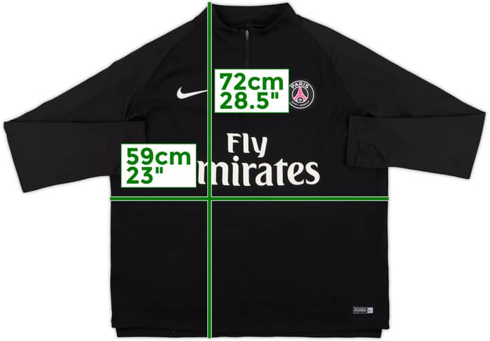 2018-19 Paris Saint-Germain Nike 1/4 Zip Sweat Top - 5/10 - (XL)