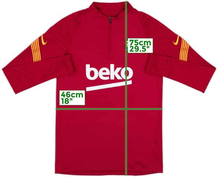 2020-21 Barcelona Nike 1/4 Zip Drill Top - 8/10 - (S)