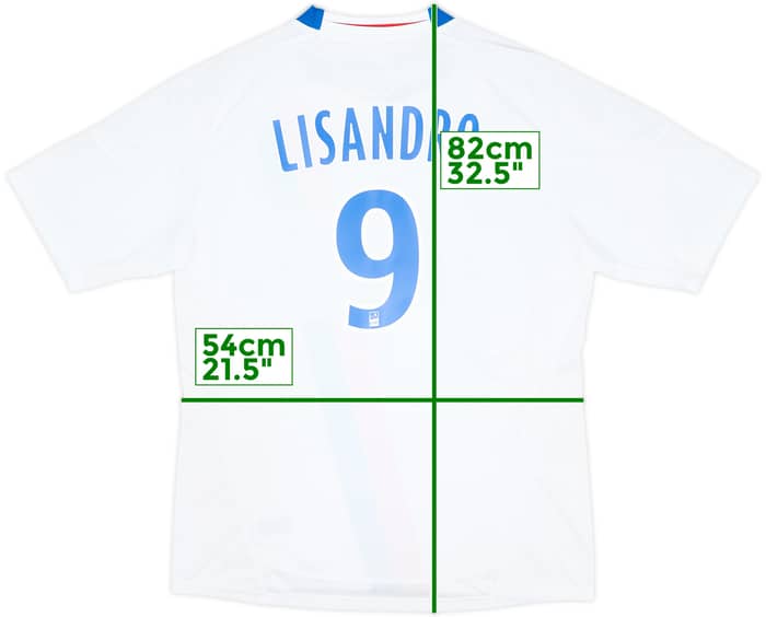 2010-11 Lyon Home Shirt Lisandro #9 (L)