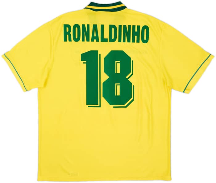 1994 Brazil Home Shirt Ronaldinho #18 - 6/10 - (XL)