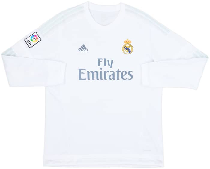 2015-16 Real Madrid Home L/S Shirt Bale #11 - 9/10 - (XL)