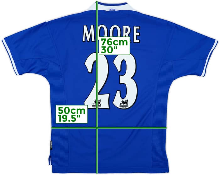 1999-00 Everton Home Shirt Moore #23 - 10/10 - (M)