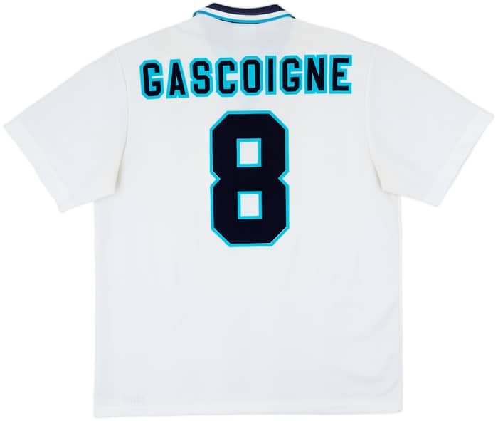 1995-97 England Home Shirt Gascgoine #8 - 8/10 - (XXL)