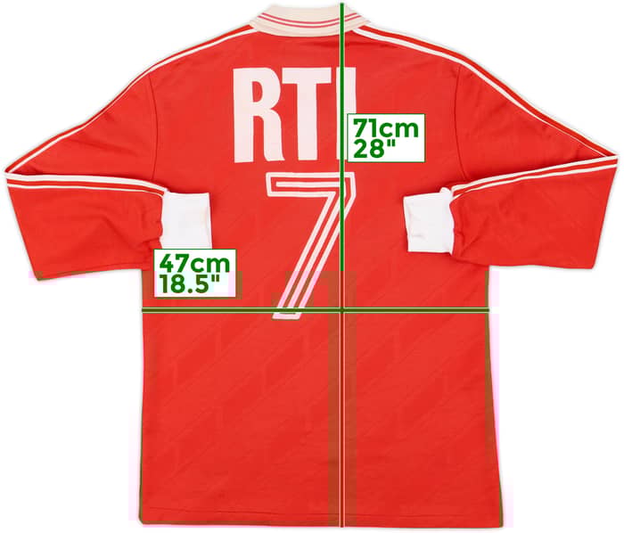 1980s Coupe de France Home L/S Shirt #7 - 7/10 - (M)