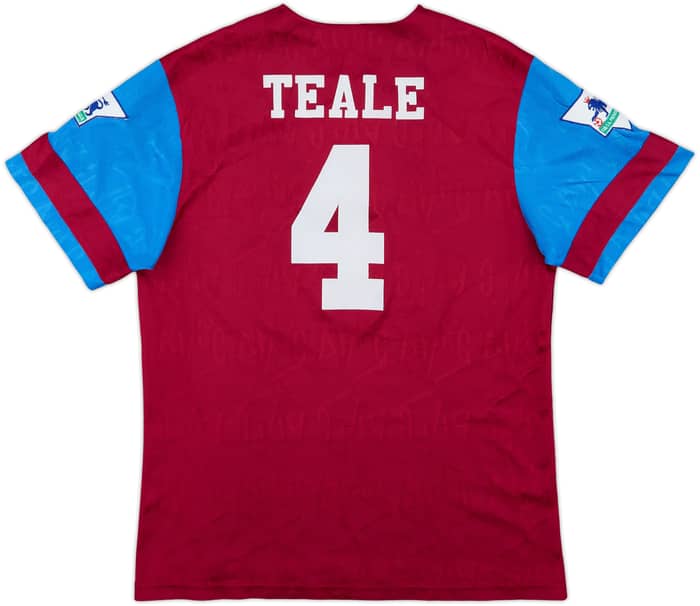 1992-93 Aston Villa Home Shirt Teale #4 - 9/10 - (M)