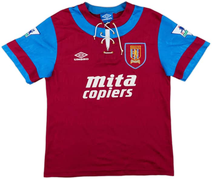 1992-93 Aston Villa Home Shirt Teale #4 - 9/10 - (M)