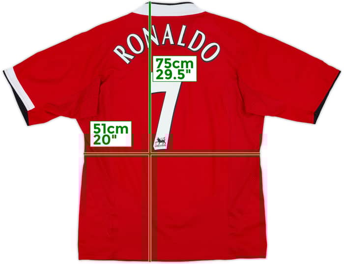 2004-06 Manchester United Home Shirt Ronaldo #7 - 8/10 - (L)