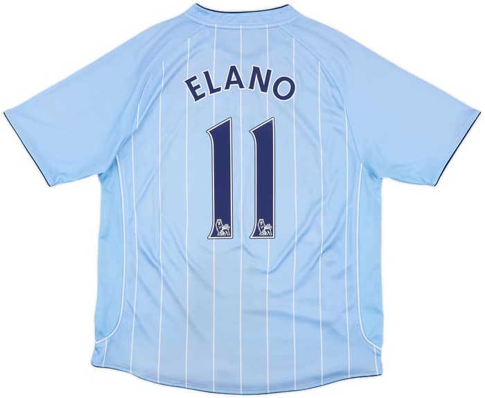 2007-08 Manchester City Home Shirt Elano #11 - 7/10 - (M)