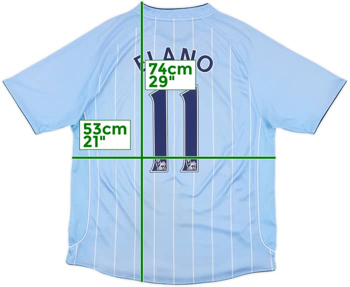 2007-08 Manchester City Home Shirt Elano #11 - 7/10 - (M)