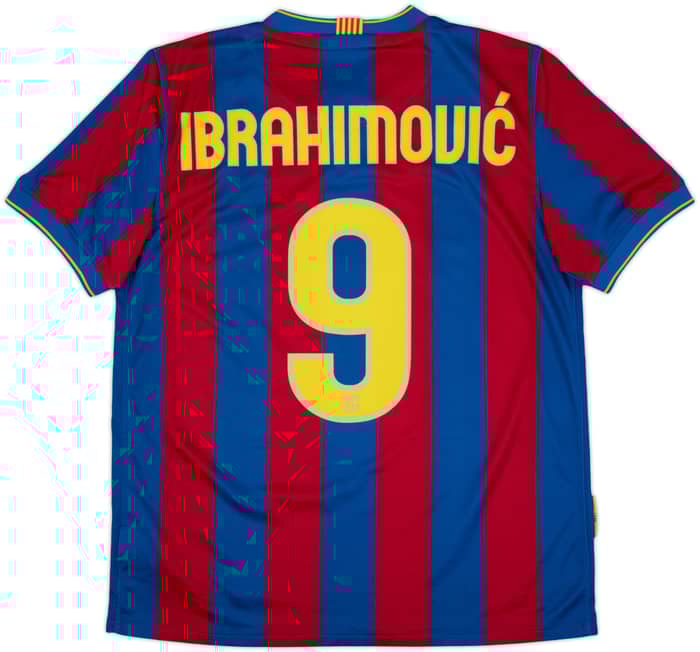 2009-10 Barcelona Home Shirt Ibrahimovic #9 - 8/10 - (M)
