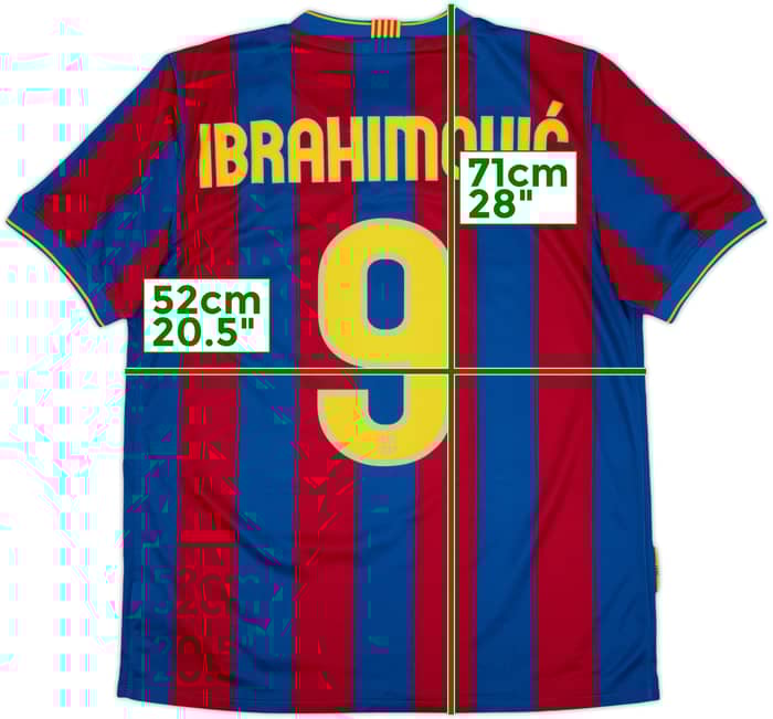 2009-10 Barcelona Home Shirt Ibrahimovic #9 - 8/10 - (M)
