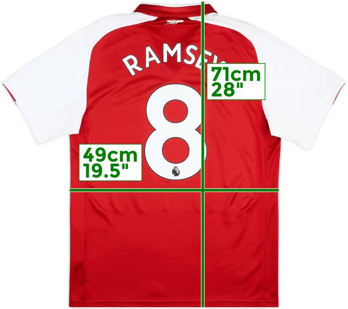2017-18 Arsenal Home Shirt Ramsey #8 - 9/10 - (L)