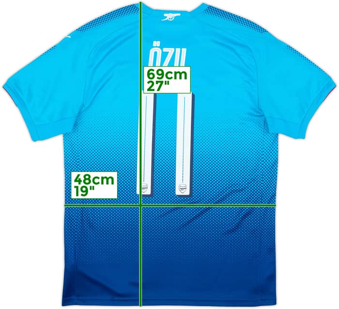 2017-18 Arsenal Away Shirt Ozil #11 - 8/10 - (M)