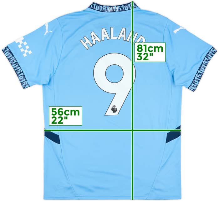 2024-25 Manchester City Home Shirt Haaland #9 - 10/10 - (XXL)
