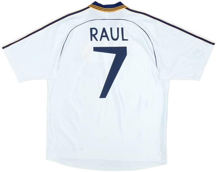 1998-00 Real Madrid Home Shirt Raul #7 - 8/10 - (L)