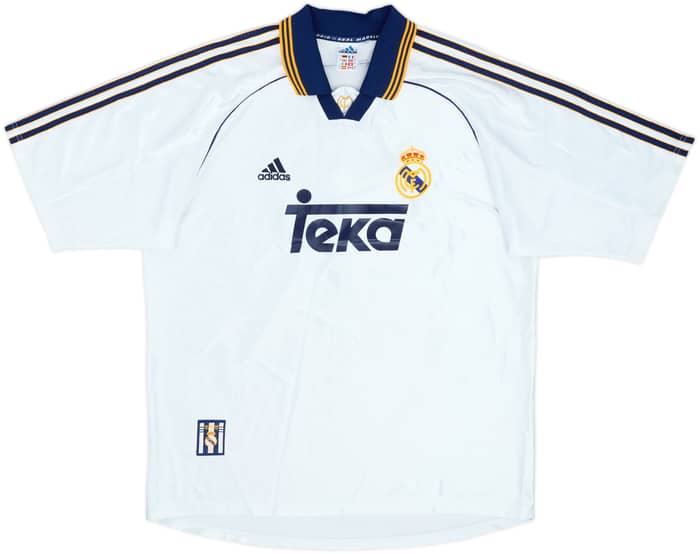 1998-00 Real Madrid Home Shirt Raul #7 - 8/10 - (L)