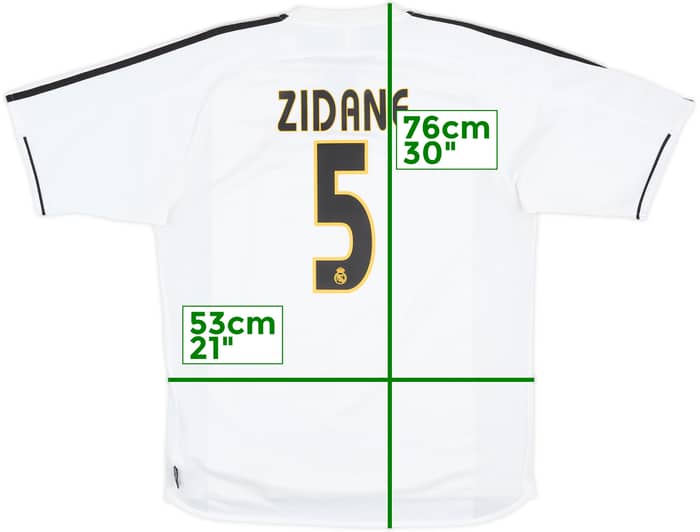 2003-04 Real Madrid Home Shirt Zidane #5 - 6/10 - (L)