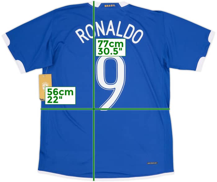 2006-07 Brazil Away Shirt Ronaldo #9 (L)