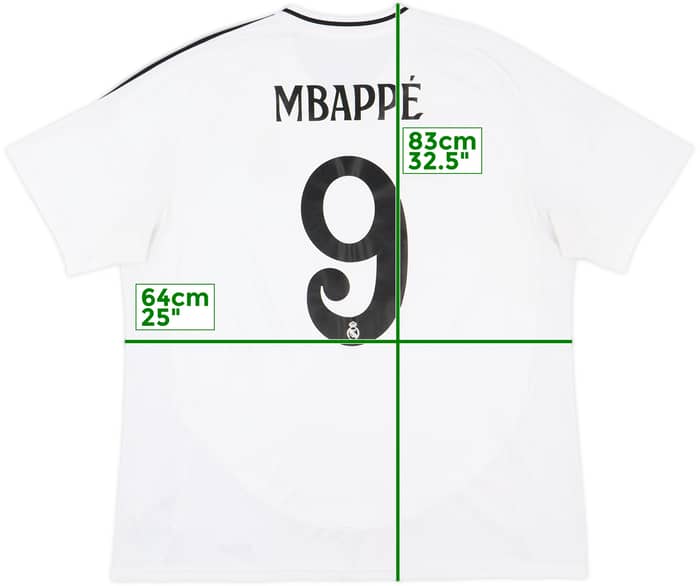 2024-25 Real Madrid Home Shirt Mbappe #9 - 8/10 - (XXL)