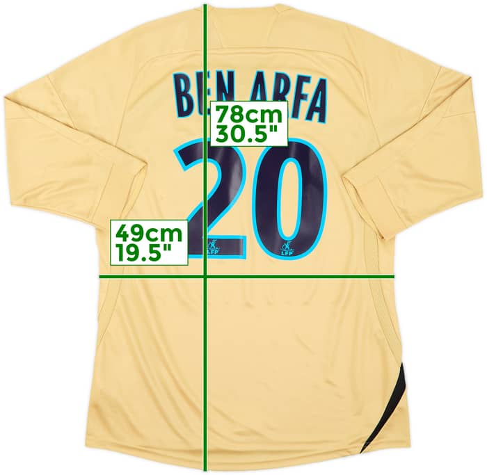 2008-09 Olympique Marseille Third Shirt Ben Arfa #20 - 8/10 - (L)