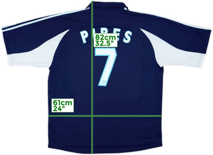 Camiseta de visitante del Olympique Marseille 1999-00 Pires #7 - 9/10 - (XL)
