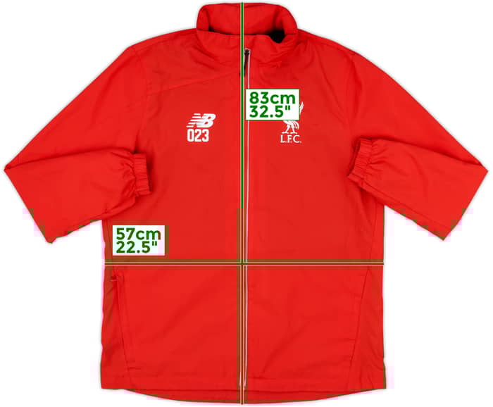 2015-16 Liverpool Player Issue New Balance Hooded Rain Jacket #023 - 9/10 - (M)