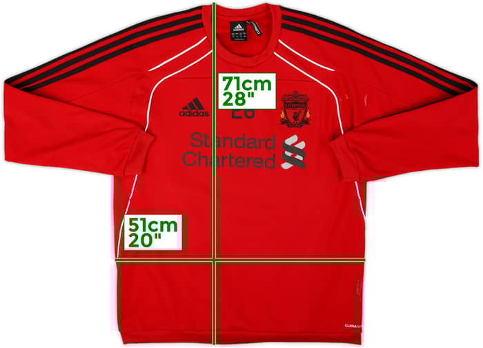 2010-11 Liverpool adidas Sweat Top #26 - 7/10 - (M)