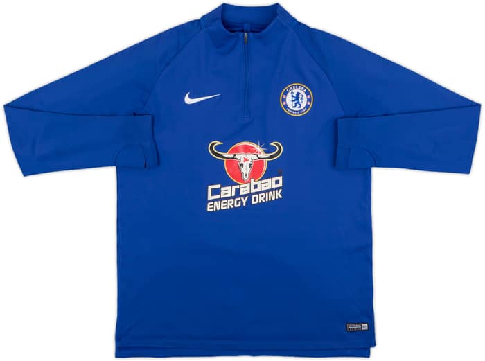2018-19 Chelsea Nike 1/4 Zip Sweat Top - 8/10 - (L)