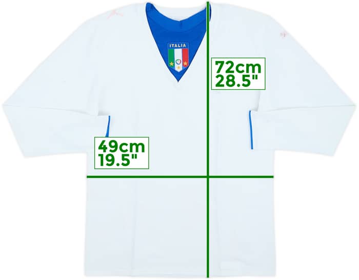 2006 Italy Away L/S Shirt - 4/10 - (S)