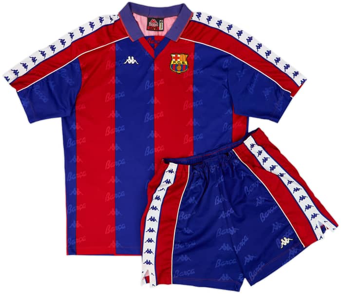 1992-95 Barcelona Home Shirt & Shorts - 9/10 - (XL)