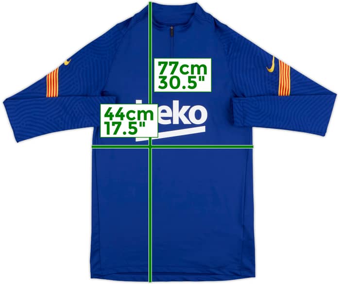 2020-21 Barcelona Nike 1/4 Zip Sweat Top - 8/10 - (S)
