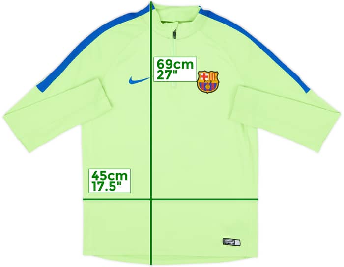 2017-18 Barcelona Nike 1/4 Zip Drill Top - 5/10 - (XL.Boys)