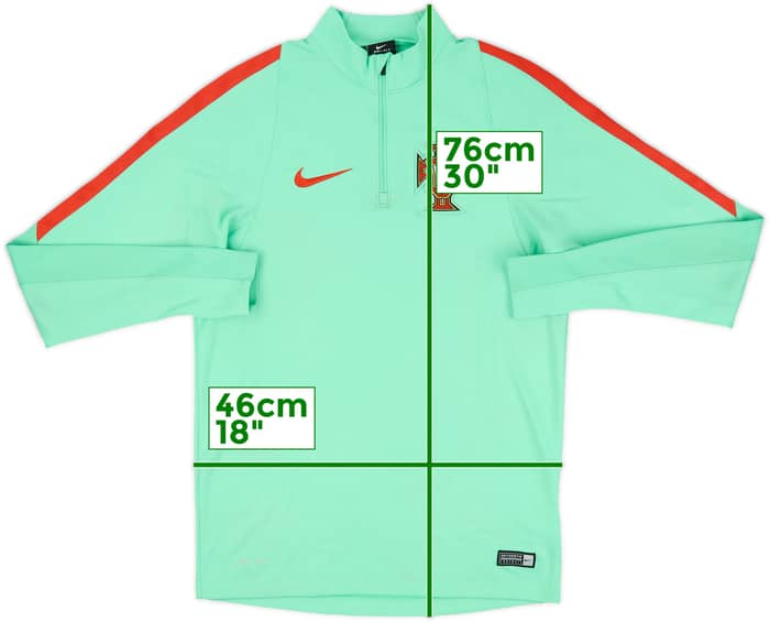 2016-17 Portugal Nike 1/4 Zip Drill Top - 6/10 - (S)