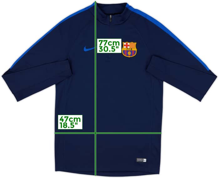 2016-17 Barcelona Nike 1/4 Zip Drill Top - 9/10 - (S)