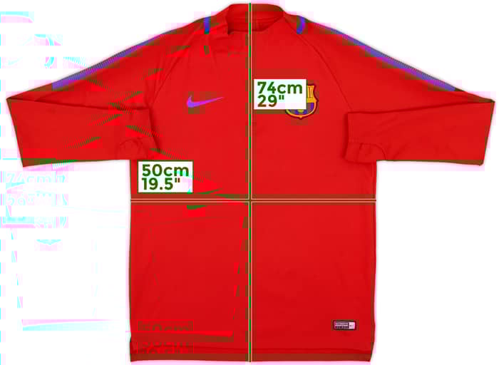 2017-18 Barcelona Nike 1/4 Zip Drill Top - 8/10 - (M)