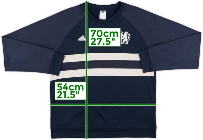 2015-16 Chelsea adidas Sweat Top - 6/10 - (L)